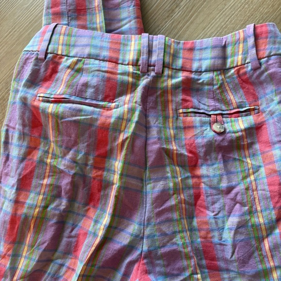 ** J.Crew Collection Lineaesse Willa Italian Blazer Pantsuit Set sunset plaid 2 - Picture 8 of 9